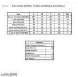 Three-quarter sleeve printed cotton kurti for daily wear, women's size XXS - XXL, Indian-made