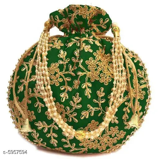 Embroidered synthetic pouch, vogue women's accessory, 14cm x 16cm