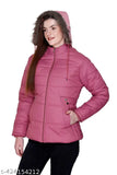 Nylon Karori women's winter jacket, solid color, long sleeves, available in M, L, XL, XXL sizes