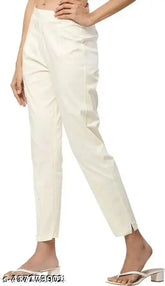 Trendy Solid Cottons Partywear Pants, 100% cotton, straight fit, two pockets, sizes S-XXXL (Indian-made)