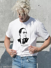 Blue polyester Jay Bhim printed t-shirt with short sleeves, Indian apparel