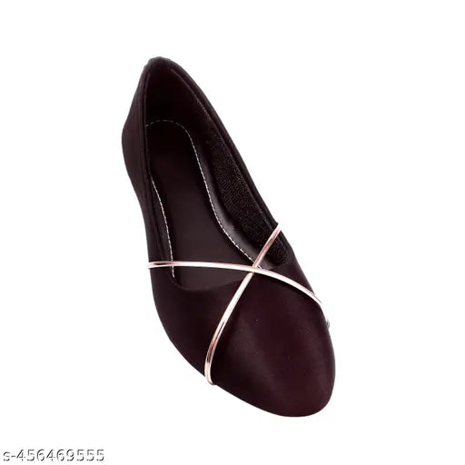 Synthetic ballerina heels by Sanu Footwear, India - stylish, closed-back, graceful women's shoes (IND-4 to IND-9 sizes)