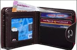 Premium faux leather mens wallet, textured design, 5 compartments, free size (10cm x 10cm), made in India