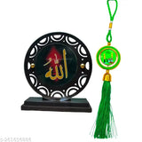 Muslim car dashboard ornaments, ALLAH pack of 2, spiritual Indian art for vehicle decor