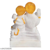 Marble statues of Lord Shiva, Parvati, Ganesha from Pankhuri Enterprises - Indian God Idols for Pooja Room, Temple, Mandir, or gift items. Dimensions: 10 cm L x 14 cm H x 5 cm B