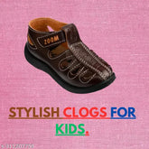 Stylish and lightweight PVC closed toe sandals for kids, ideal for running and walking, available in various colors and patterns