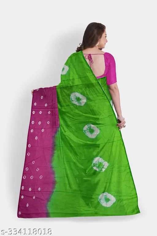 Chiffon South Indian and Maharashtrian fancy saree with solid art silk blouse, vibrant colors for daily wear or occasions, free size (5.5m x 0.8m), India origin