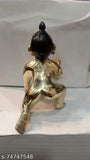 Brass Krishna Idol Set (Laddu Gopal 5 no size), traditional DECOR CLUB Pittal Laddu Gopal Statue for home showpiece