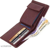 RoyalWing Uinicq Mens Premium Wallet, PU leather with 2 compartments, free size (5cm x 4cm), super silver shine finish, sturdy 6 card holder, ultra slim and portable, origin: India