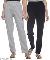 Cotton blend SHAUN women's track pant without pocket, stylish graphic print, all-season comfort