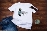 White polyester men's fashion t-shirt with printed Mahadev image, comfortable and lightweight for casual wear