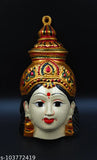 Brass Varalakshmi Skin Color God Idol for Pooja, Indian handcrafted religious statue on altar