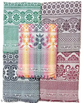 Multicolor pack of 5 Terry Retail's Original Solapur Chaddar Single Bed Cotton Blankets, floral print flat sheets for mild winter, ideal for adults