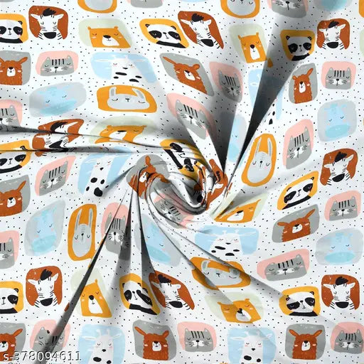 Cartoon design, premium cotton single flat bedsheet with 1 pillow cover, supersoft 90x60 inch for kids, summer use