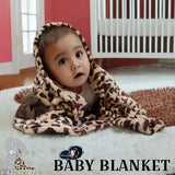 Lightweight, super absorbent microfiber blanket in animal print, ideal for AC rooms (Cotton Bolls, India)