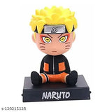 Red eyes sage mode Naruto action figure limited edition bobblehead with mobile holder, collectible anime figure for car dashboard, office desk, or study table