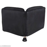 Black PU round zip wallet, durable cloth lining, 2 compartments, free size, made in high-quality leather, India