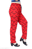 Women's cotton printed maxi pyjama bottom set, pack of 2 - drawstring for comfortable fit