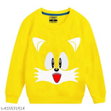 Russian Swag kids sweatshirts cotton blend, long sleeves, printed net design. Vibrant yellow color for boys and girls on the go