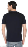 Shaun Men round neck polyester t-shirt, cotton blend, short sleeves, printed net design - India-made fashion essential
