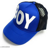 Black-Red-Blue cotton baseball cap trio, solid design, onesize net quantity 3 from India