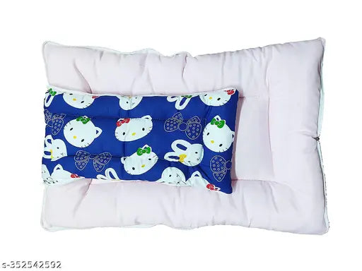 Teddy kitty blue unisex cotton carry bag: 3-in-1 baby bed for newborn infants (0-9 months)