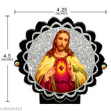 Sparkling acrylic Jesus Christ religious idol for car decor, glitter finish, best gift idea for various occasions