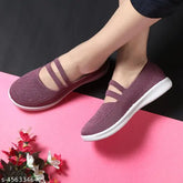 Textured textile loafers for women, high quality, comfortable party wear. Ind-5 to Ind-8 sizes available, skin-friendly and diabetic/orthopedic friendly. Made in India." (124 characters)