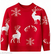 Kids woolen sweaters, long sleeves, solid design. Soft and cozy winter apparel for boys & girls