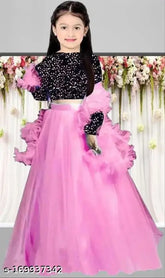Embellished pink velvet and net LAXMINEW choli with long sleeves, sequins (5mm), full panna (70x60in), semi-stitched. Indian origin, heavy net dupatta with free-flow broderie