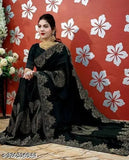 Georgette Silk, diamond-work fashion saree with chiffon blouse, embroidered pattern, free size, Indian origin