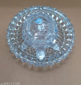 Crystal Turtle Showpiece Plate (0.5" x 0.5" x 0.5"), Sai Collection's Indian-origin Feng Shui decor for enhancing good luck and wellbeing