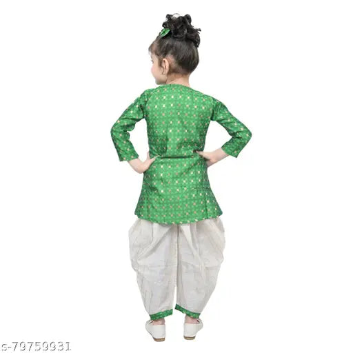 CGreen Designer Embroidery Cotton Blend Kurta Salwar for Girls, light green coti suit, Indian ethnic wear for parties and festivals