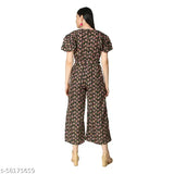 Striped crepe long-sleeved floral jumpsuit, Indian origin, M (Bust 40in, Length 54in, Waist 38in)