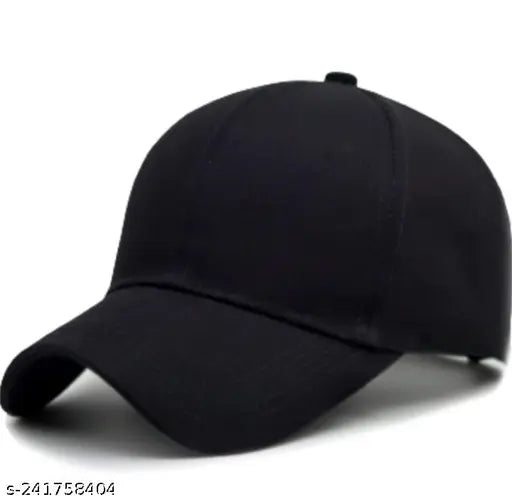 Six solid cotton baseball caps - red, grey, blue, white, black, olive green - Indian-made