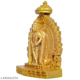 Murugan statue, gold-toned polyresin figurine, 5-inch god idol for pooja room decoration