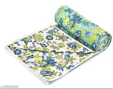 Printed single bed cotton dohar, floral pattern, 180 thread count, free size, Indian-made