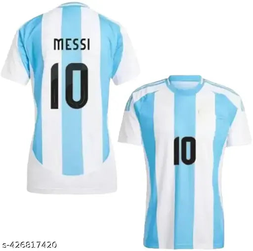 Argentina Messi Men's Jersey 2024, polyester football jersey with printed net design, short sleeves, size XS