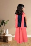 Multicolor Pack Elegant Flow Kurta Palazzo Set for Kids, poly georgette embroidered A-line top with palazzos, suitable for parties and celebrations