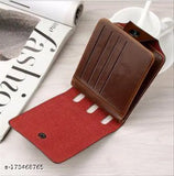 Kastner men's solid PU artificial leather wallet, free size, dark-toned accessory for everyday use