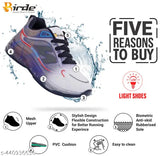 LED running shoes for kids, mesh and PU material, lace-up style, ideal for both boys and girls, stylish party wear with colorful LED display, size N