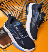 Nevy Blu EVA sneakers for kids, ideal for boys & girls. Lace-up running shoes in solid net pattern, perfect for sports activities." (105 characters)