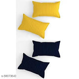 Akin 220 TC Glace Cotton Stripes/Lining Double King Size bedsheet set in yellow & grey, 4 pillow covers included for home, hotels, guest houses. Superfine cotton quality with skin-friendly PolyCotton fabric. Ideal for summer, perfect blend of high quality and comfort