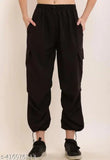 Cotton lycra solid net trousers for women, trendy and graceful in M, L, XL