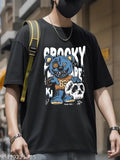 Large, cotton-blend graphic print Kakashi anime T-shirt for men, perfect for casual or sportswear