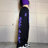 Black printed cotton jogger pant for women - stylish, versatile, premium quality