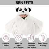 Soft fleece newborn baby hooded towel, unisex blanket for babies - lightweight, machine-stitched comforter for summer use in various settings