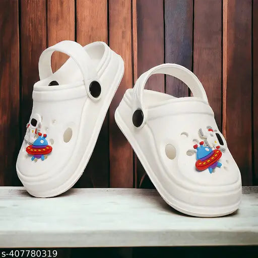 Space white EVA clog sandals combo pack for boys, ideal for active play and easy to wash