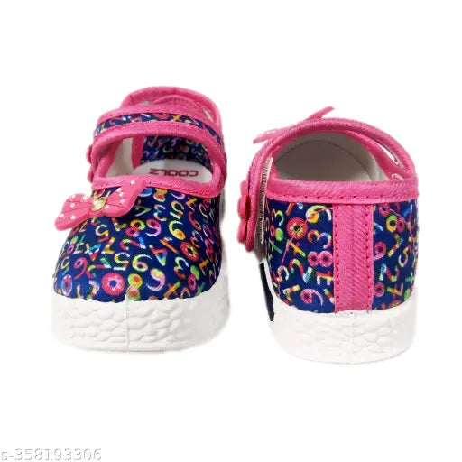 Cute1 ballet flat for 1-4 years, vibrant polyester & PVC shoes with velcro closure, perfect for casual, sports, and parties