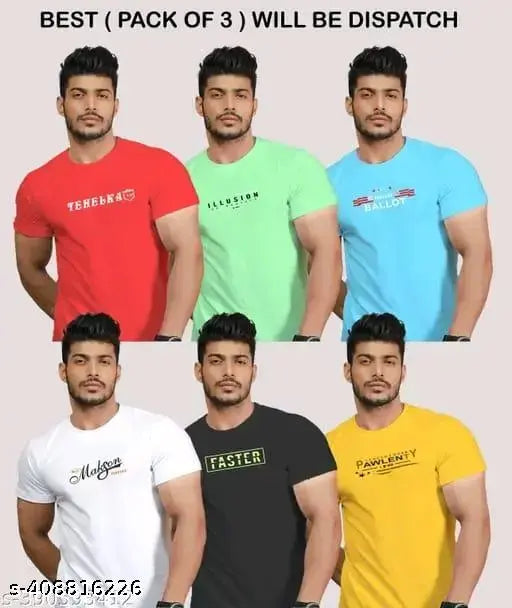 100% cotton men's t-shirt combo pack in printed net design, available in sizes M, L, XL. Elevate style with Mayur Clothing's versatile KoolKuts T-shirts, Made in India